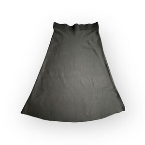 CYRUS Black Knit A-Line Midi Skirt Women’s Size M – Stretch Pull-On